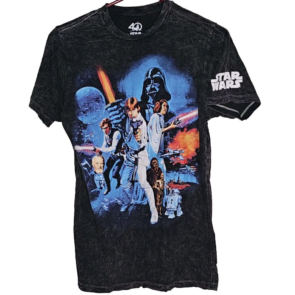 Star Wars Shirt A New Hope Poster T-Shirt Men's Size Small Action Tee Fast  Ship